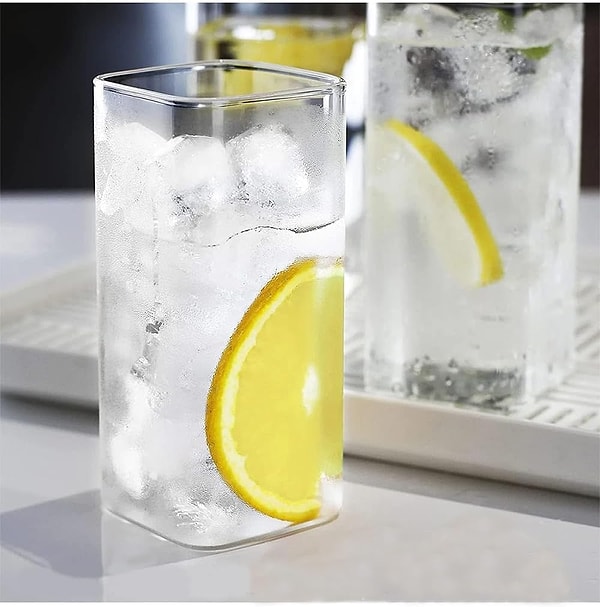 Orret Home 6’lı Dikdörtgen Borosilikat Bardak Seti – 350 ml