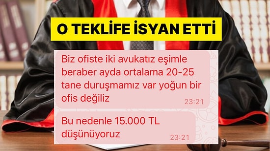 İş Görüşmesinde Avukat Adayına 15 Bin Lira Teklif Eden Hukuk Bürosuna Tepki Yağdı
