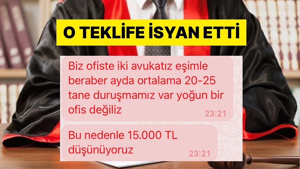 İş Görüşmesinde Avukat Adayına 15 Bin Lira Teklif Eden Hukuk Bürosuna Tepki Yağdı