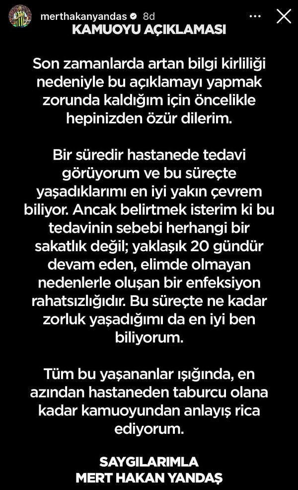 İşte o paylaşım:
