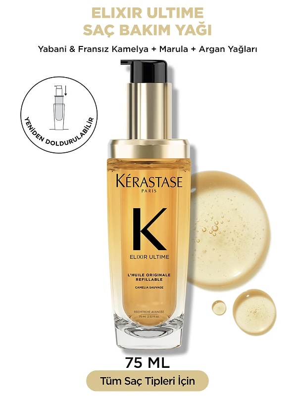 12. Kerastase Elixir Ultime Saç Bakım Yağı 75 ml
