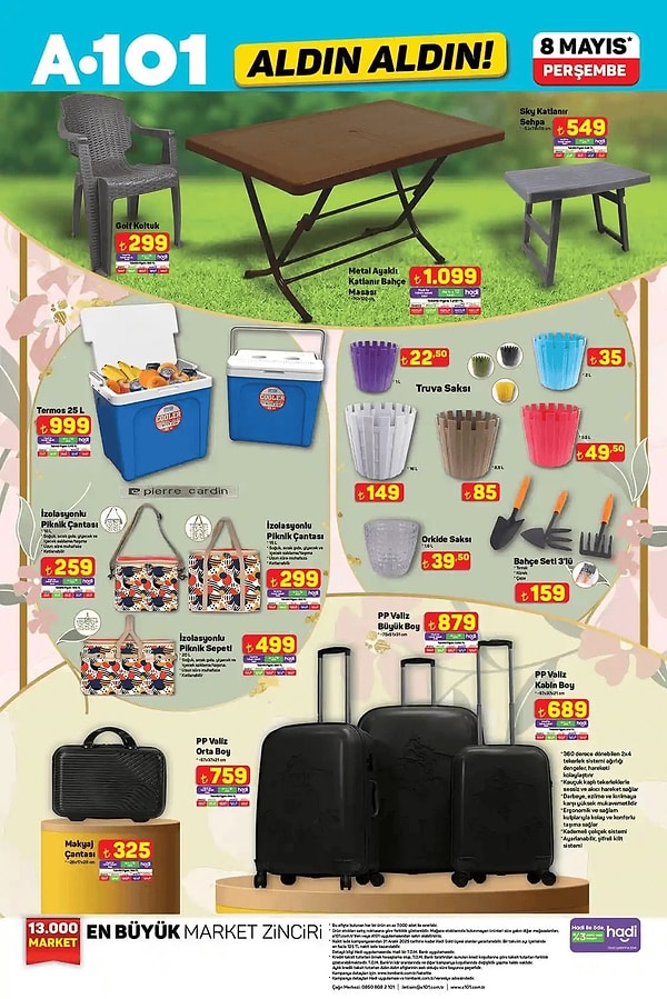 Katlanır Bahçe Masası 1099 TL