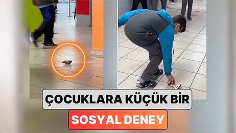Bursa'da Bir Okulda Yere Bir Çöp Bırakılarak Öğrencilere Küçük Bir Sosyal Deney Yapıldı