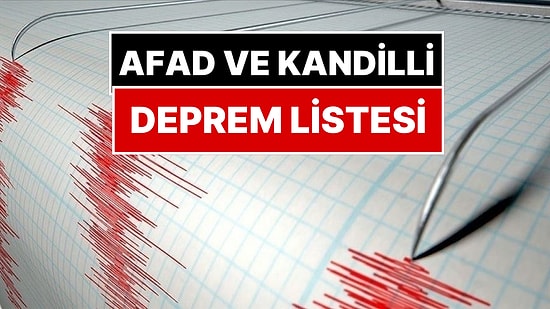 Son Depremler: Deprem mi Oldu? 3 Mayıs AFAD ve Kandilli Deprem Listesi