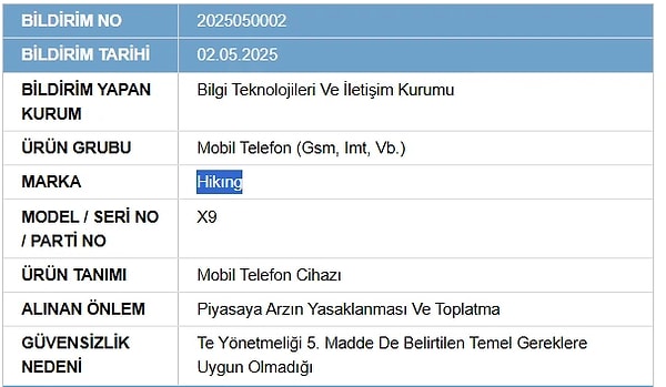 Ticaret Bakanlığı, tüketici güvenliğini tehdit eden cep telefonu modellerine yönelik önemli bir adım attı.
