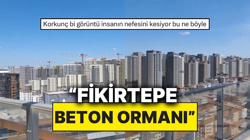 Fikirtepe’de Artan Yapılaşmayı Bir Vatandaş Şaşkınlıkla Görüntüledi: “Fikirtepe Beton Ormanı”