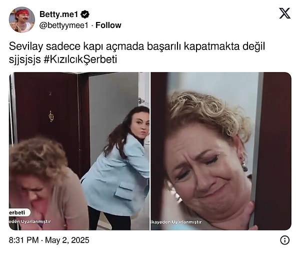 Show TV'nin reyting rekortmeni dizisi Kızılcık Şerbeti yine sosyal medyanın gündemine oturdu.