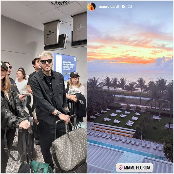 Icardi, sevgilisi China Suarez ile birlikte F1 için Miami'ye gitti