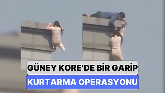 Güney Kore'de Bir Adam İntihar Etmek İsteyen Kadını Saçından Yakalayarak Kurtardı