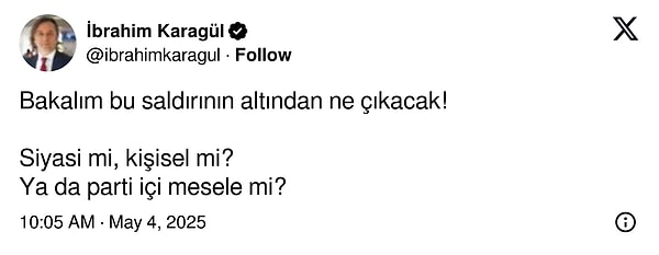 İbrahim Karagül'ün son paylaşımı ise şöyle 👇