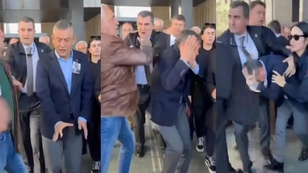 CHP lideri Özgür Özel'e saldırı düzenlendi.