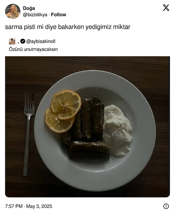 Sarma, cips ve çekirdek yerken durabilene helal olsun