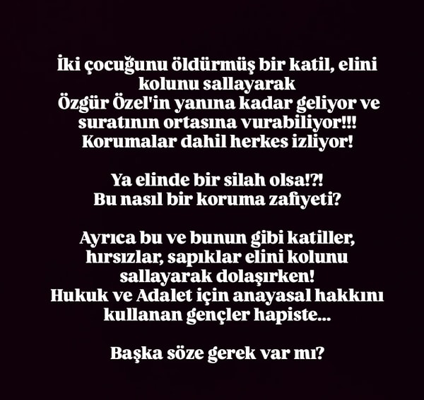 Şahan Gökbakar'ın paylaşımı ise bu şekilde👇