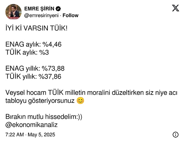 "İyi ki varsın TÜİK"