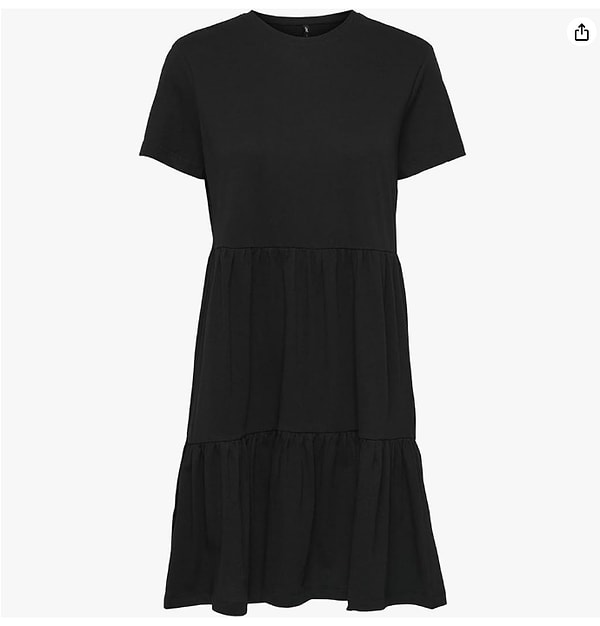 ONLY Onlmay S/S O Yaka Peplum Elbise Kutusu Jrs Elbise Kadın