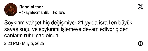 İsrail askerlerinin bu vahşeti sosyal medyada da tepki çekti. 👇