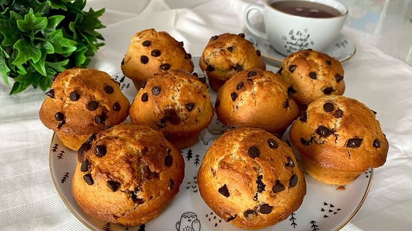 9. Damla Çikolatalı Yumuşacık Muffin