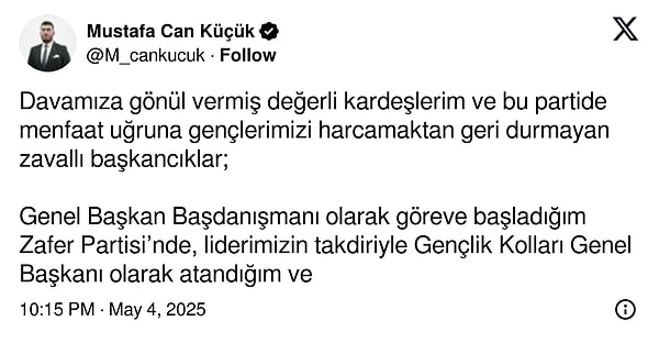 Mustafa Can Küçük’ün paylaşımı 👇