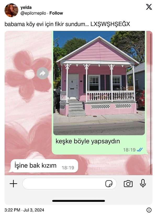 Tabii köy evleri de babaların kutsalı...
