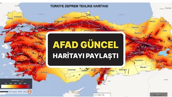 AFAD Haritayı Açıkladı: ''Türkiye'de 485 Diri Fay Segmenti Var''