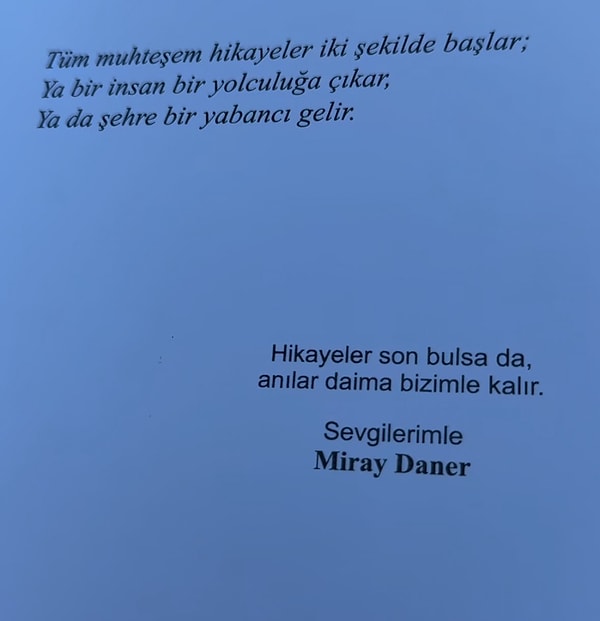 Miray Daner'in veda metnini dizinin senaristi Bahadır Özdener paylaştı.