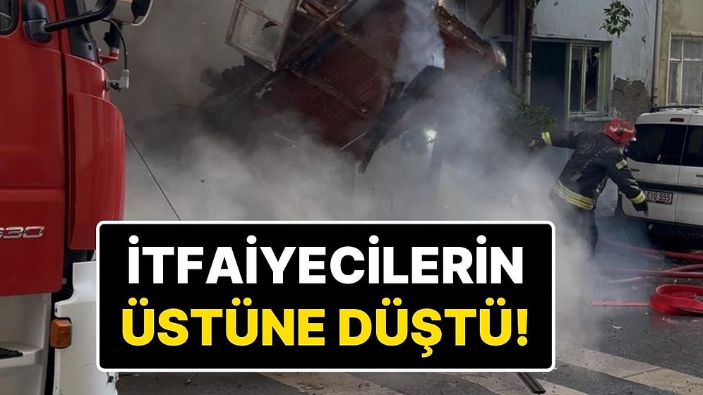 Yangını Söndürmek İçin Giden İtfaiyecilerin Üzerine Binanın Duvarı Düştü!