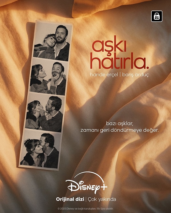Hande ve Barış ikilisini bir kez daha birlikte göreceğimiz ve Disney+'ta yayınlanacak olan Aşkı Hatırla dizisinin teaser afişi yayınlandı.