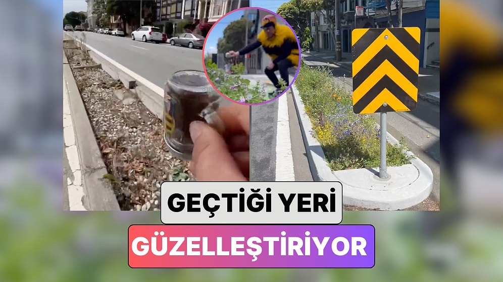 Arı Kostümü ile Rastgele Tohum Eken Bir Adam Bahar Geldiğinde Yaşanan Değişimi Paylaştı