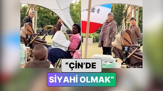 Çin'de Yaşayan Afrikalı Bir Aile Parkta Otururken Durup Kendilerini İzleyen İnsanları Paylaştı