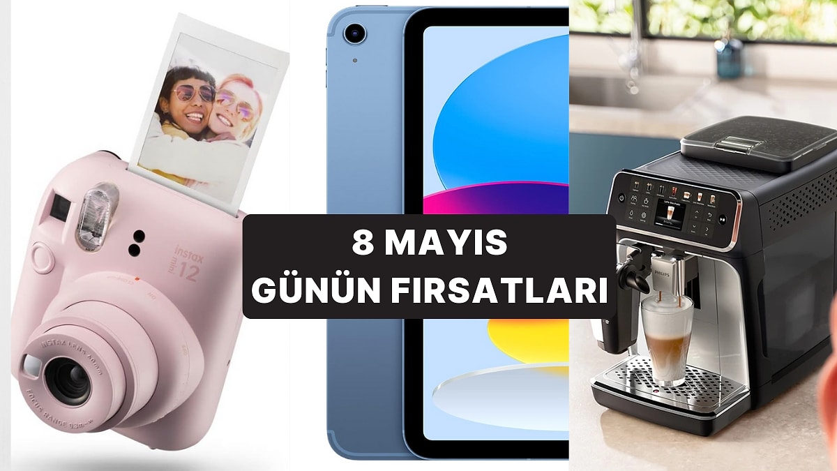 Bugün İndirimde Neler Var?  Philips LatteGo Espresso Makinesi&apos;den Instax Mini&apos;ye 8 Mayıs 2025 Günün Fırsatları