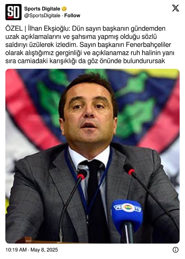 İlhan Ekşioğlu'nun açıklaması 👇 Görseli