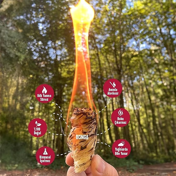 BONGA Doğal Odun Yünü Tutuşturucu