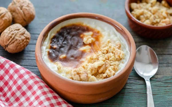 2. Sütlaç ve Şeftali Crumble