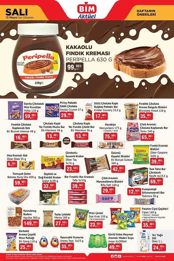 Peripella Kakaolu Fındık Kreması 630 gr 99 TL