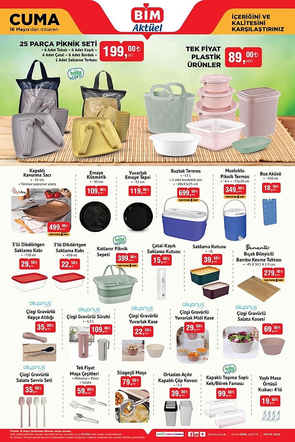 25 Parça Piknik Seti 199 TL