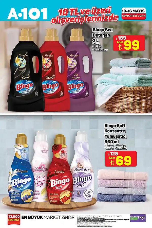 10 TL ve üzeri alışverişlerde geçerli;