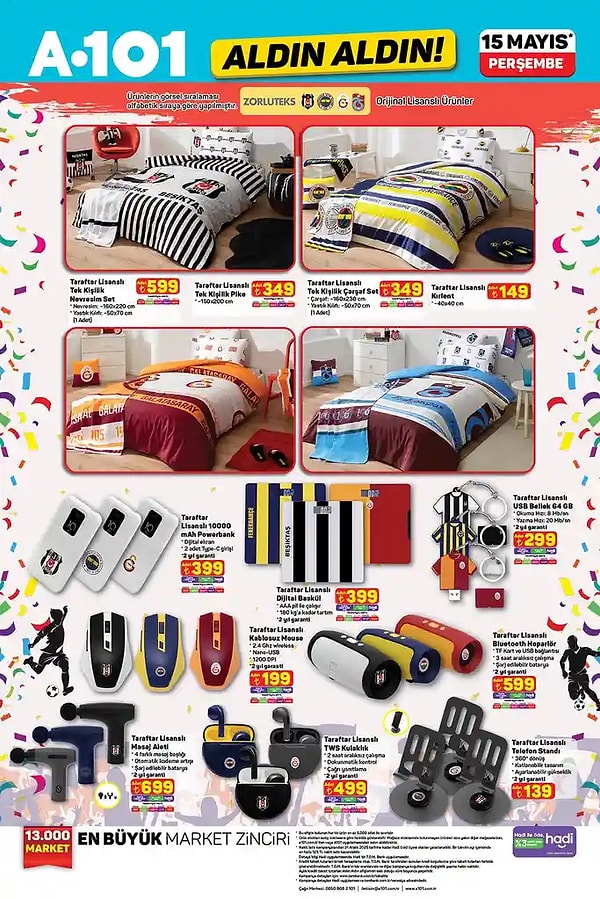 Taraftar Lisanslı Tek Kişilik Nevresim Seti 599 TL