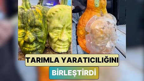 Bir Çiftçi Tarım ile Yaratıcılığını Birleştirerek İnsan Yüzü Şeklinde Kabaklar Üretti