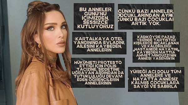 Seren Serengil, sosyal medya hesabından yaptığı paylaşımda Anneler Günü’nü şu sözlerle kutladı: Görseli