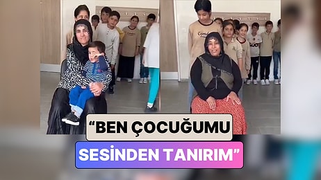 Adıyaman'da Bir Okulda Annelerin Çocuklarını Seslerinden Tanımaya Çalıştığı 'Anneler Günü' Etkinliği