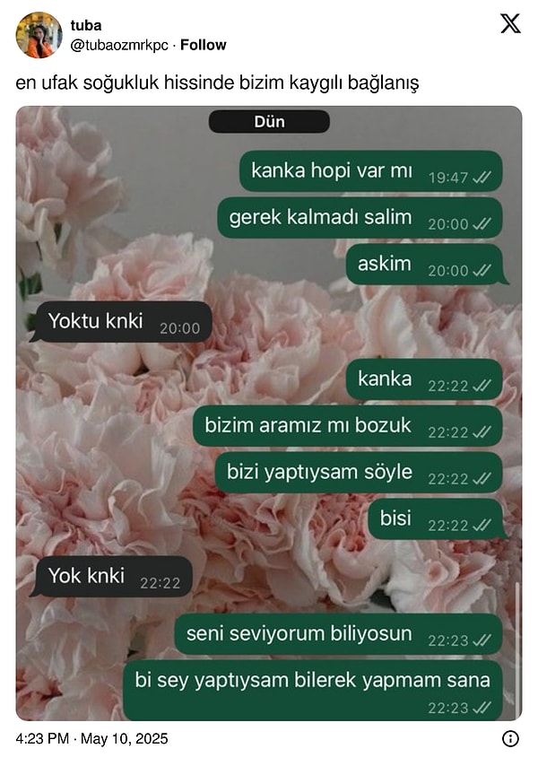 Bunları okurken karşıdakinin beyninin uyuşması...