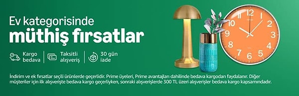 Amazon.com.tr kampanyaları ve detaylarına ulaşabileceğiniz linkler aşağıda: Görseli