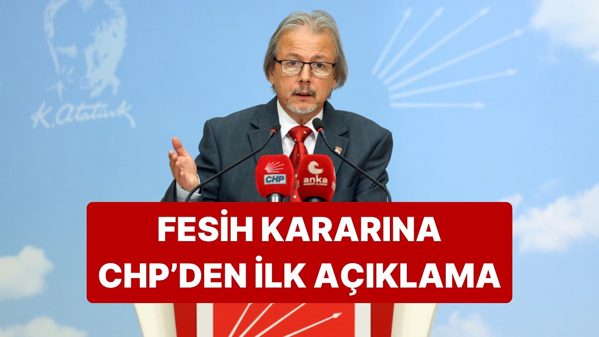 Örgütten Gelen Fesih Kararına CHP&apos;den İlk Açıklama İlhan Uzgel&apos;den Geldi