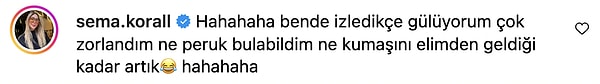 Sema Koral haftanın finalindeki bu kombinine dair yapılan yorumları da pas geçmedi.