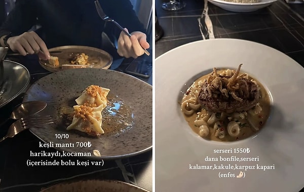 Geçtiğimiz günlerde bir kullanıcı Mehmet Yalçınkaya'nın restoranına giderek iki popüler lezzetin fiyatını paylaştı. Görseli