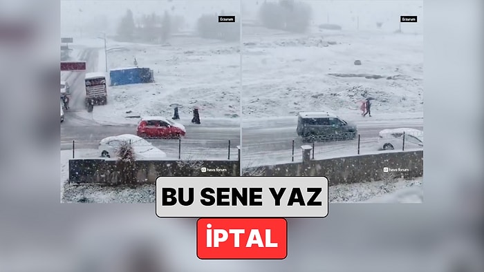 Bu Sene Yaz İptal: Erzurum Mayıs'ın Ortasında Beyaza Büründü