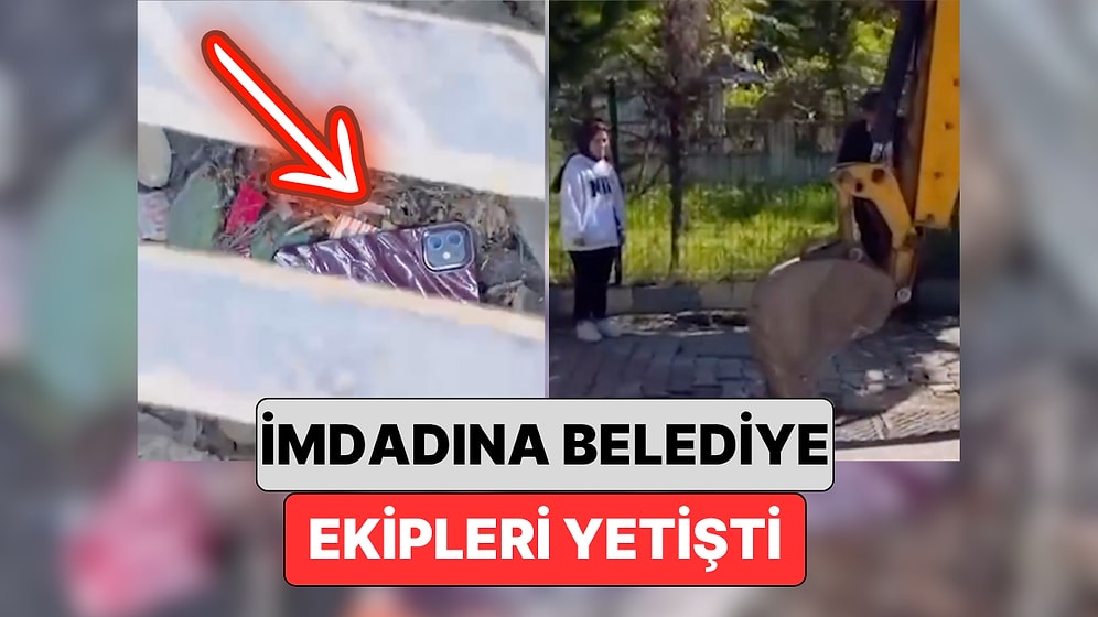 Telefonunu Mazgala Düşüren Gencin İmdadına Belediye Ekipleri Yetişti