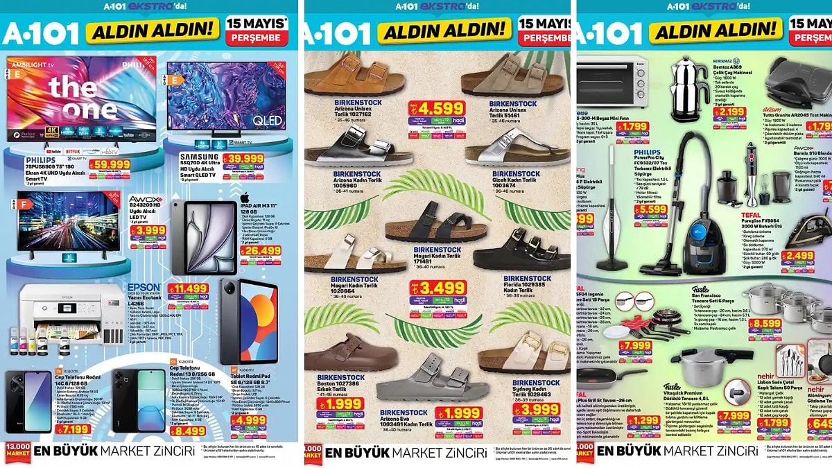A101&apos;e Birkenstock Terlik Modelleri Geliyor! 15 Mayıs 2025 A101 İnternete Özel Aldın Aldın Kataloğu
