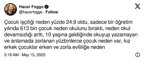 Hacer Foggo’nun paylaşımı