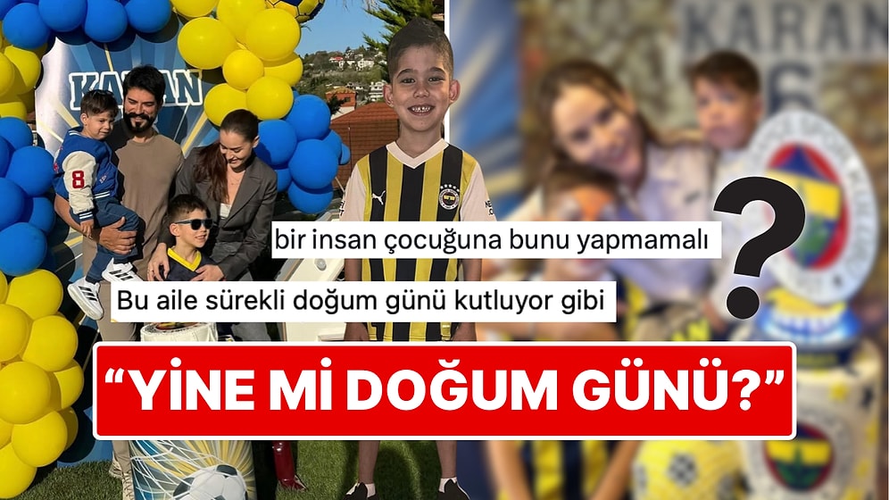 Doğum Günü Organizasyonlarının Aranan Yüzü Fahriye Evcen'den Oğlu Karan'a Fenerbahçe Konseptli Kutlama!